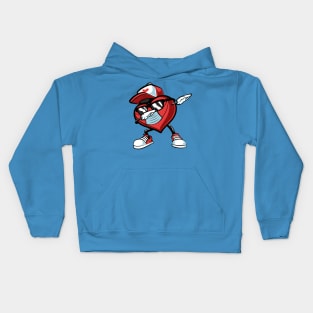 heart dab valentine Kids Hoodie